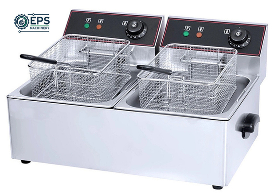 20 kg Paket Bruttogewicht Edelstahl Doppeltank Automatischer Industriefritter