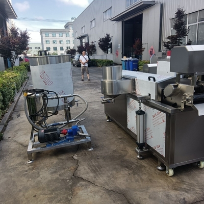 Große automatische Gasschmacher aus Edelstahl für Teig, Huhnfleisch, Zwiebelkartoffeln