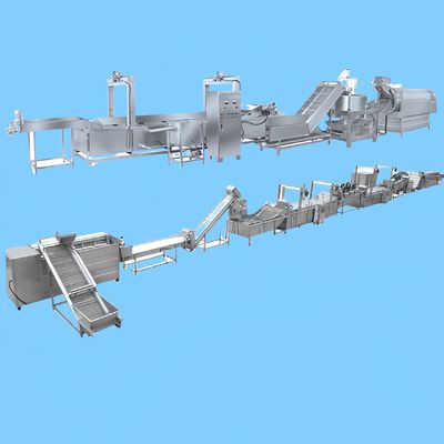 200 kg Kapazität Edelstahl gefrorene Pommes Frites Produktion Line angepasste Kartoffelchips