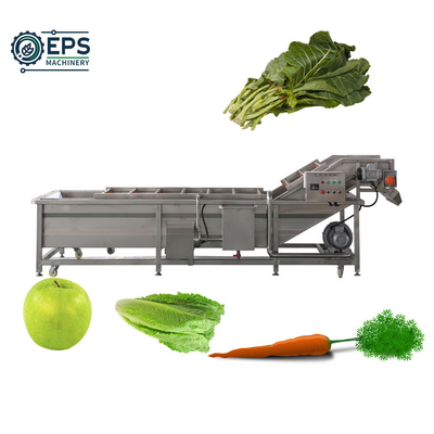 1500 kg/h Kapazität kundenspezifische Blaswaschmaschine für Obst und Gemüse aus Edelstahl