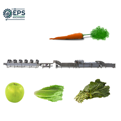 Anpassen Sie vollautomatische Obst-Gemüse-Reinigungs- und Trocknungsleitung Spannung 110V-380V