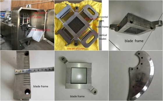 3 kW Edelstahl-Fleischkuben-Schneider für die hygienische Fleischverarbeitung