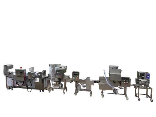 Automatische Fischfingerburger-Patti-Verarbeitungslinie mit 380V Spannung und Fleischmühle