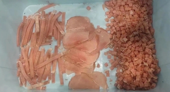 Leichte und präzise fortgeschrittene Schneidmaschine für gefrorene Fleischstreifen für die Fleischverarbeitung