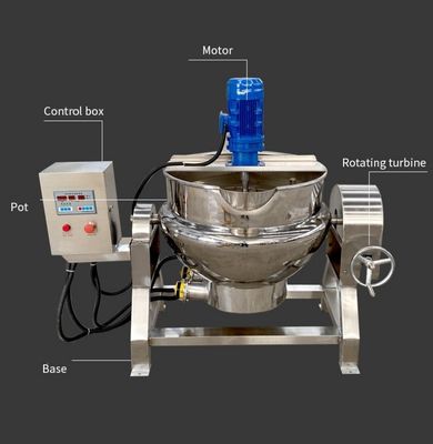 Mischer für die Versorgung Industrie Automatische Lebensmittelverarbeitungsmaschine Gaskochen Jackett Kessel