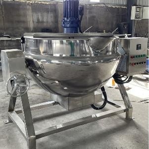 500 Liter automatischer industrieller Neigungsgasdampf elektrischer Heizmantel Mischkessel mit Mischer