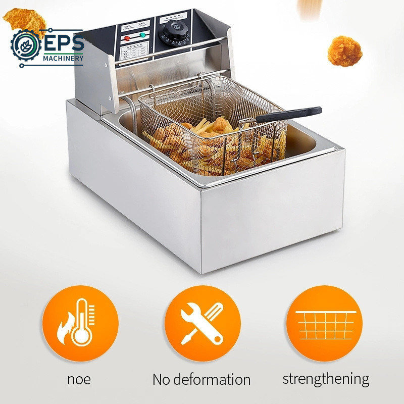 Frittiermaschine aus Edelstahl für Chips, Nüsse und Snacks