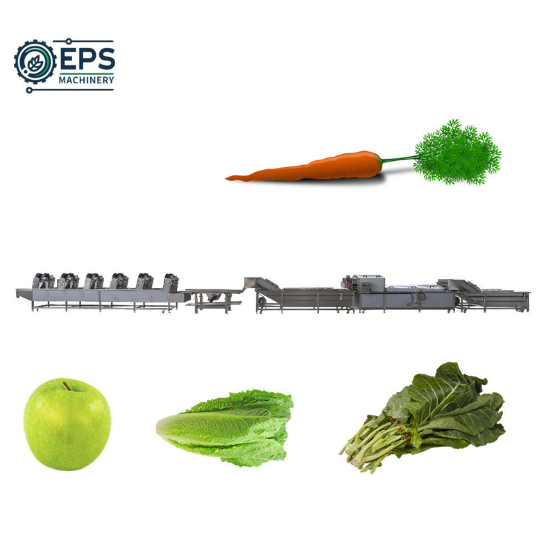 Anpassen Sie vollautomatische Obst-Gemüse-Reinigungs- und Trocknungsleitung Spannung 110V-380V