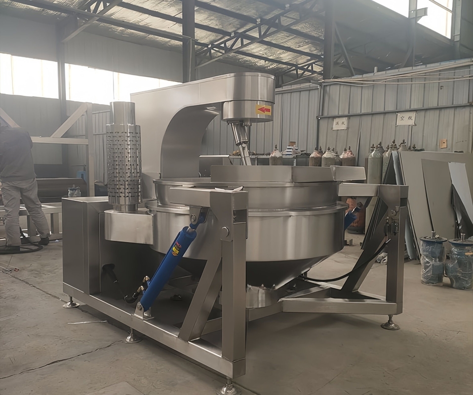 Automatische Neigung Vakuum Horizontale Kochmischmaschine für Lebensmittelpaste und Leistung